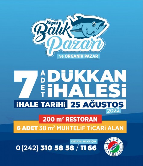 FABRİKALAR MAH: BALIK PAZARI İÇİ 1 ADET BALIK RESTAURANT 6 ADET DÜKKAN