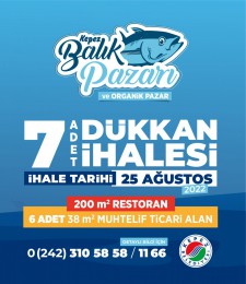 FABRİKALAR MAH: BALIK PAZARI İÇİ 1 ADET BALIK RESTAURANT 6 ADET DÜKKAN 