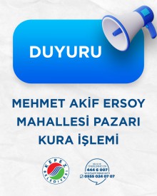 Mehmet Akif Ersoy Mahallesi Pazarı Kuraya Katılmaya Hak Kazananlar