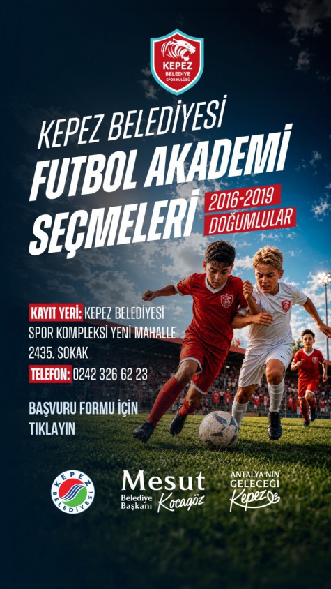 Kepez Belediyesi Futbol Akademi Seçmeleri