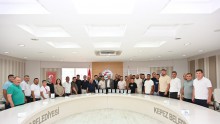 Kırkpınar ve Dirmil pehlivanlarından Başkan Kocagöz’e ziyaret