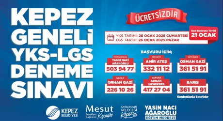    Kepez’den YKS ve LGS deneme sınavı
