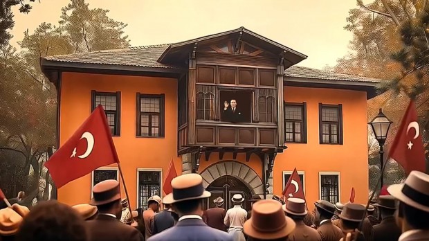 Atatürk’ün Antalya’ya gelişi yapay zeka ile Kepez’de hayat buldu