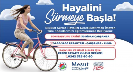 Kepez Belediyesi’nden kadınlara özel bisiklet eğitimi