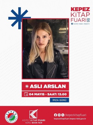 Yazar Aslı Arslan Kepez Kitap Fuarı’nda hayranlarıyla buluşuyor