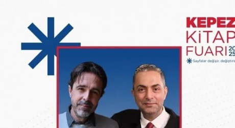 Gazeteci Murat Ağırel ve Timur Soykan Kepez Kitap Fuarı’nda