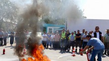 Kepez personeline uygulamalı yangın eğitimi