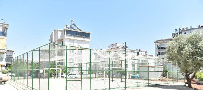 Çamlıbel Mahallesi’ne basketbol ve futbol sahası