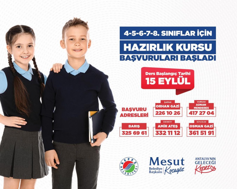 Kepez’de YKS ve Destek Kursları 15 Eylül’de Başlıyor!
