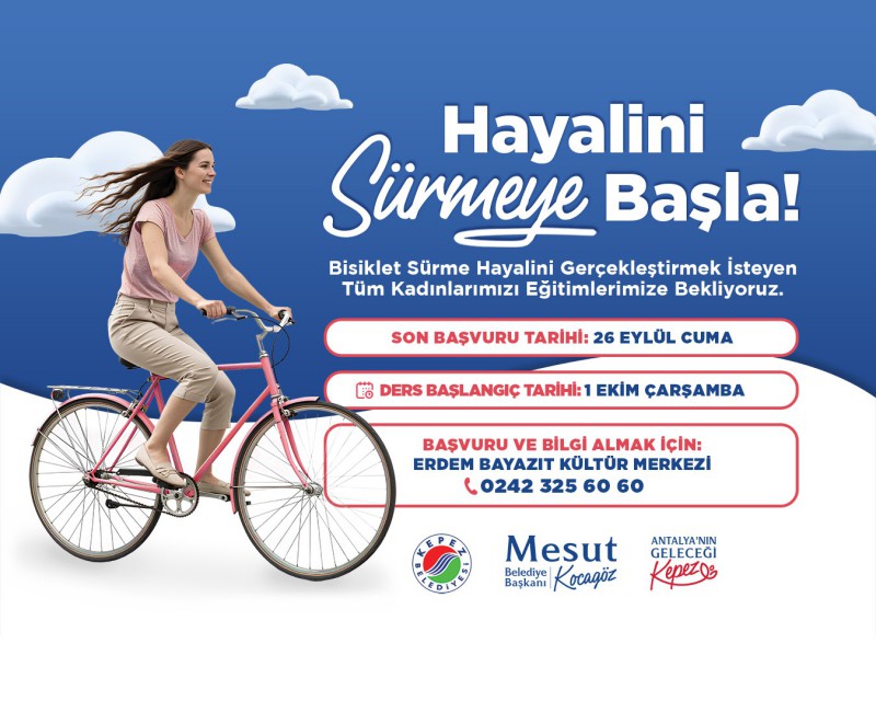 Kepez’de Kadınlar İçin Bisiklet Eğitimi Başlıyor!