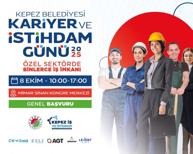 Kepez’in kariyer ve istihdam günü; 8 Ekim’de Mimar Sinan Kongre Merkezi’nde