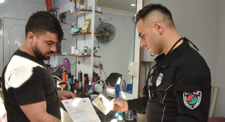 Kepez Zabıtası’ndan berber denetimi