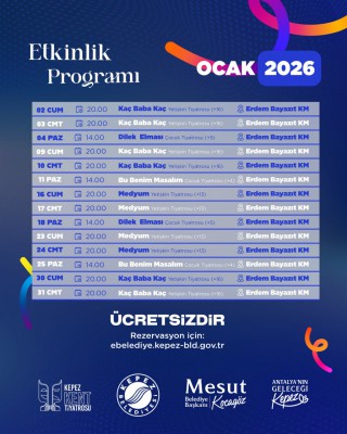 Kepez Kent Tiyatrosu’nun 2026 rehberi