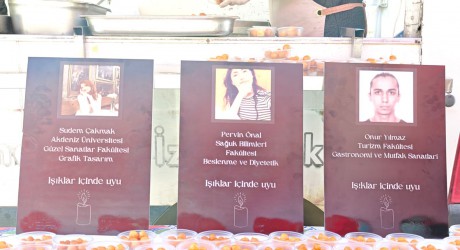 Kepez’den trafik kazasında hayatını kaybeden AÜ öğrencileri için lokma hayrı