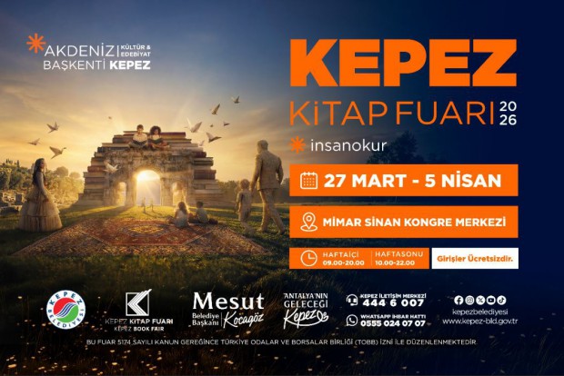 Kepez’de 27 Mart’ta  kitap rüzgarı esecek