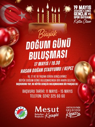 Kepez’de gençler için dev doğum günü heyecanı