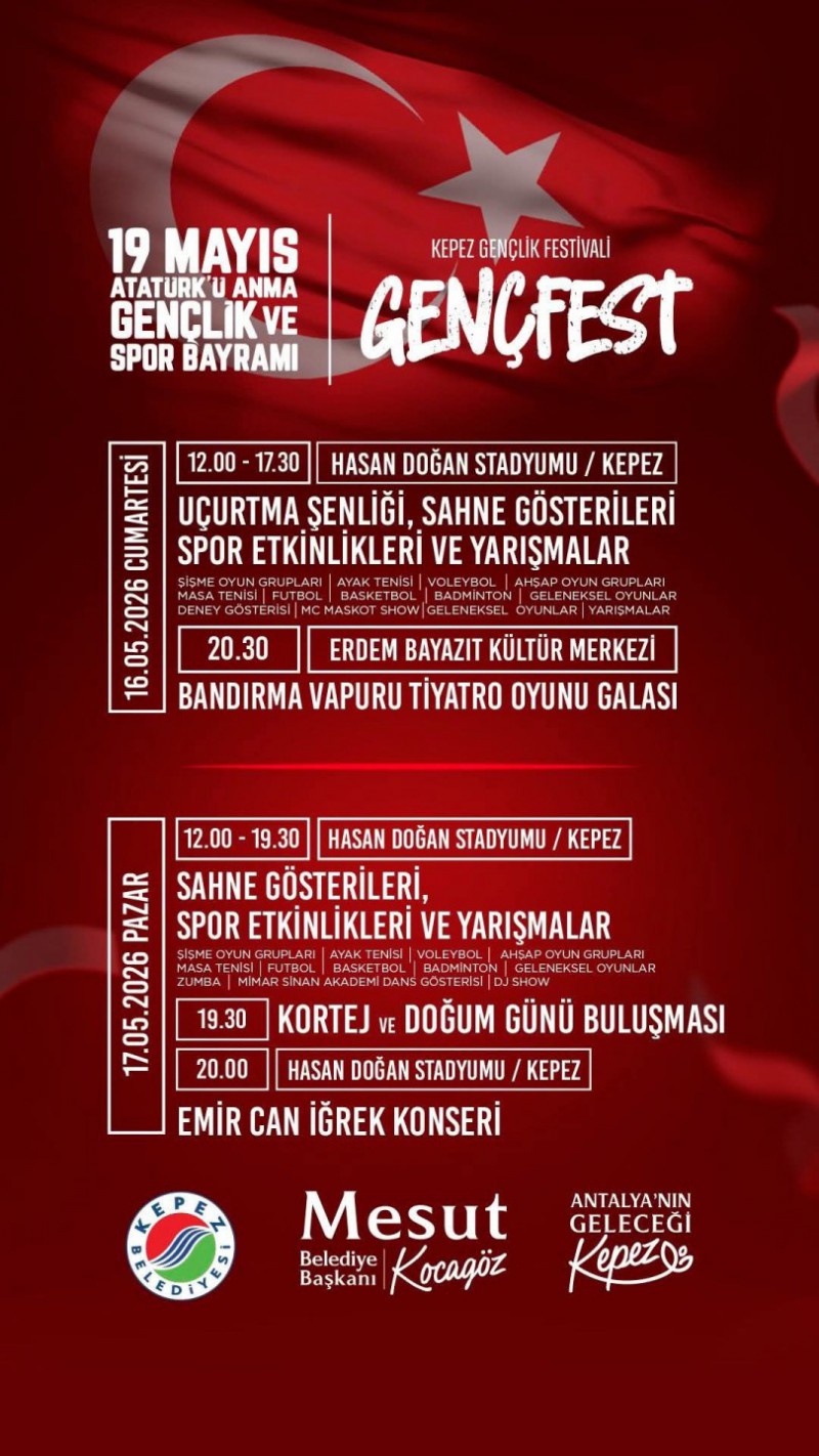 Kepez’de GençFest: Eğlence ve Coşku Dolu Günler