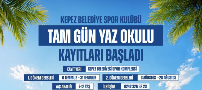 Kepez’de yaz tatili eğlence ve eğitimle buluşuyor