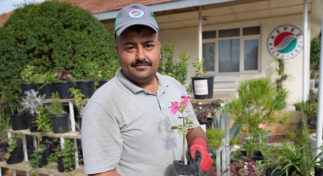 Antalya’nın dört bir yanı Kepez’de yetiştirilen çiçeklerle renkleniyor